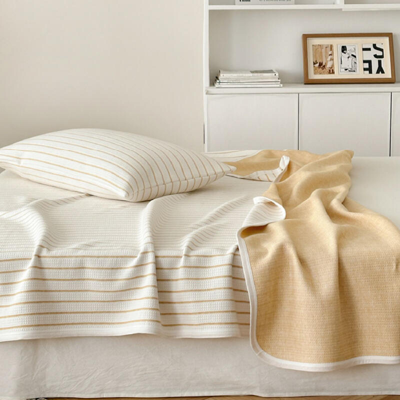 3color casual stripe summer quilt