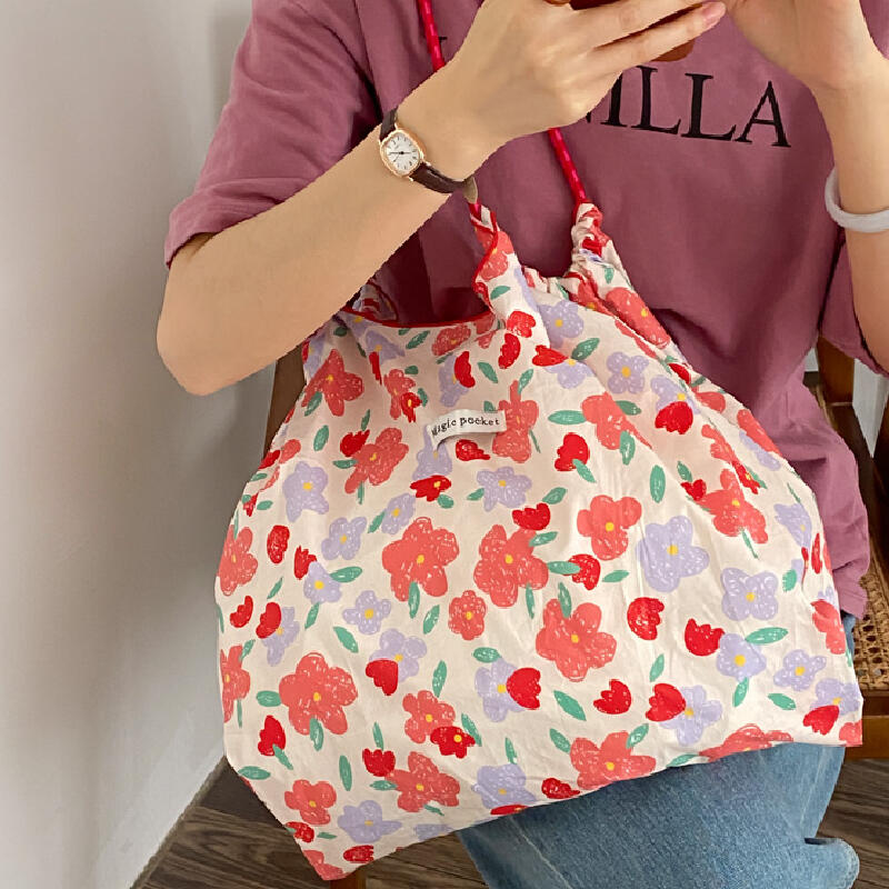3design vivid floral tote bag