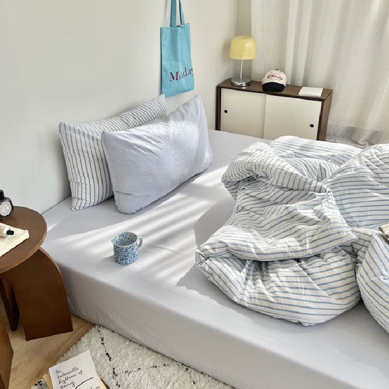 pastel stripe bedlinen set