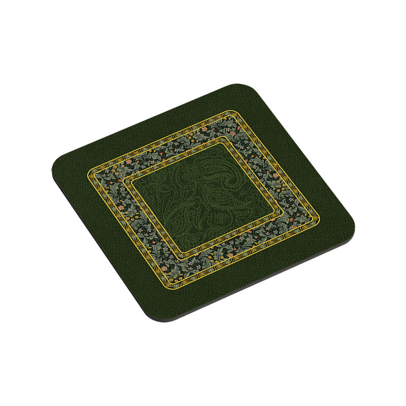 elegant black flower bathroom coaster