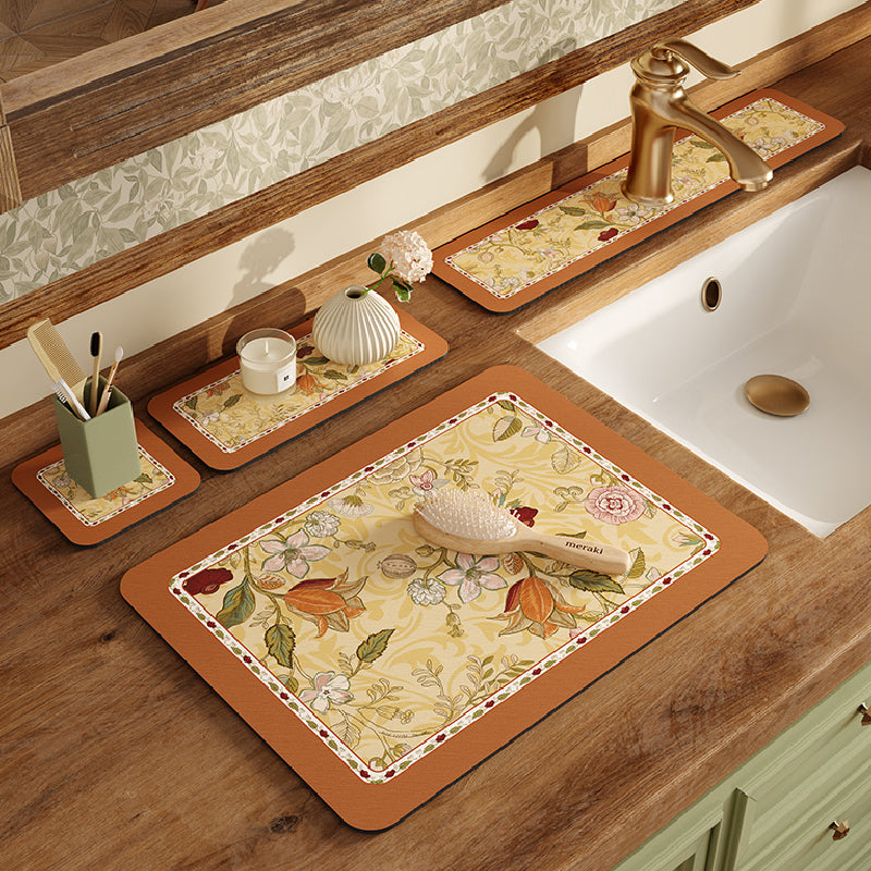 elegant flower bathroom coaster