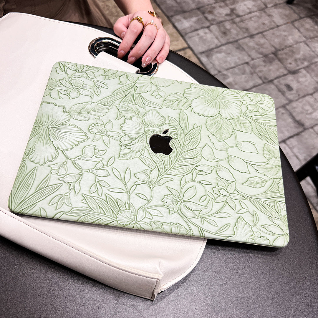 Floral Line Art MacBook Case(2colors)