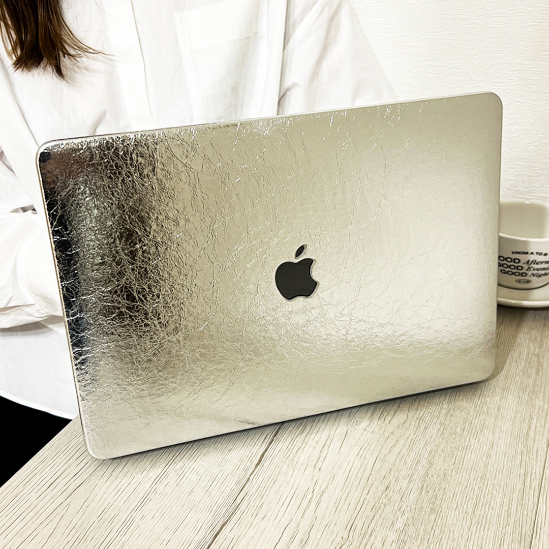 Silver Texture MacBook Case