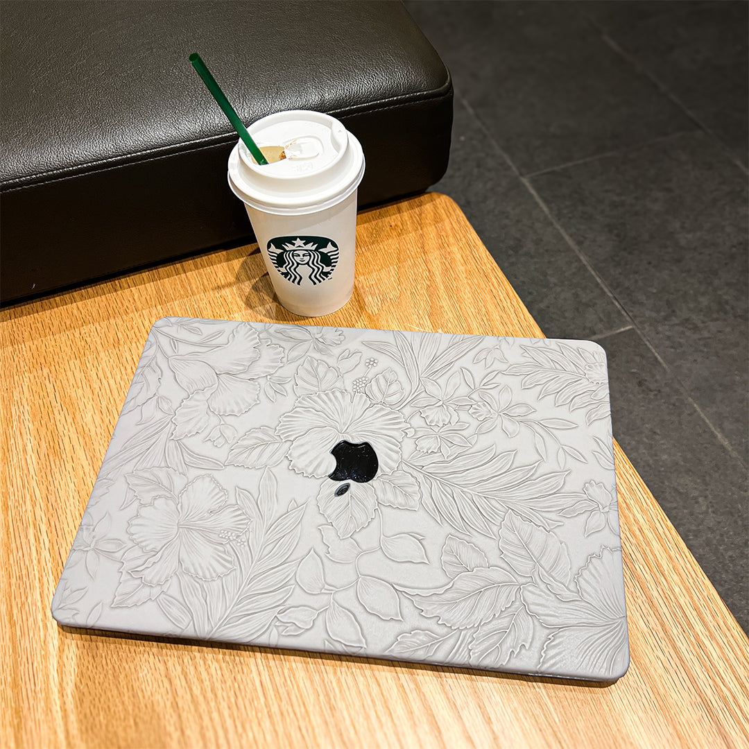 Floral Line Art MacBook Case(2colors)