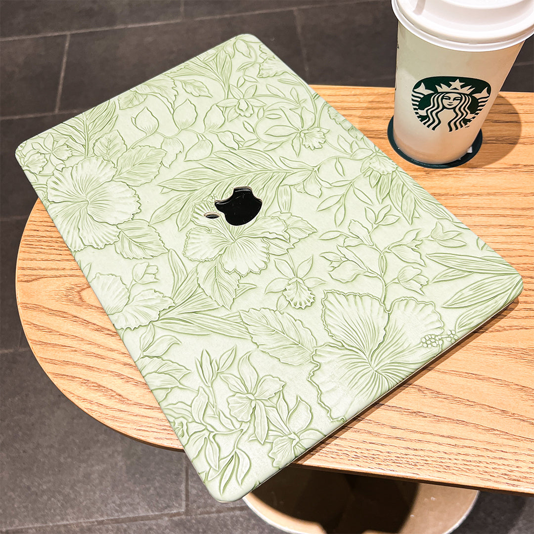 Floral Line Art MacBook Case(2colors)