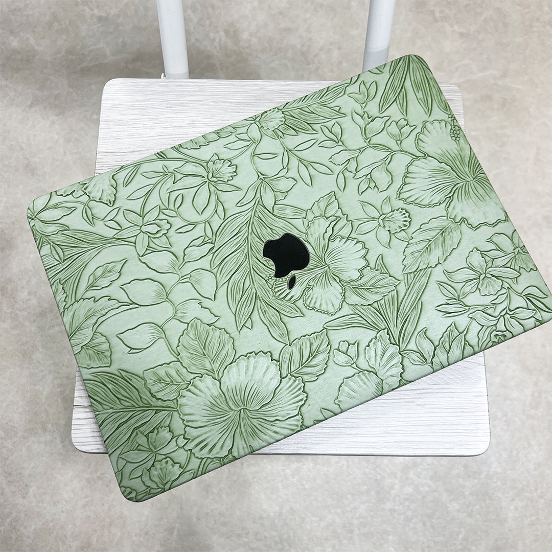 Floral Line Art MacBook Case(2colors)