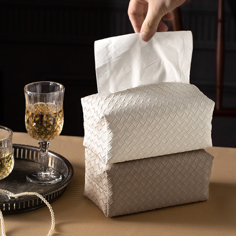 6color leather knitting tissue case