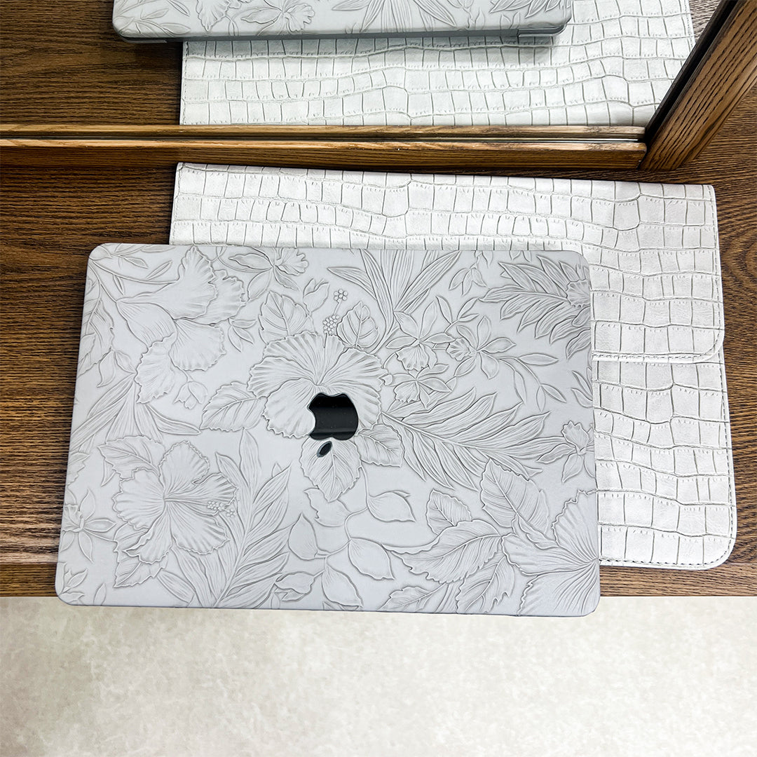 Floral Line Art MacBook Case(2colors)
