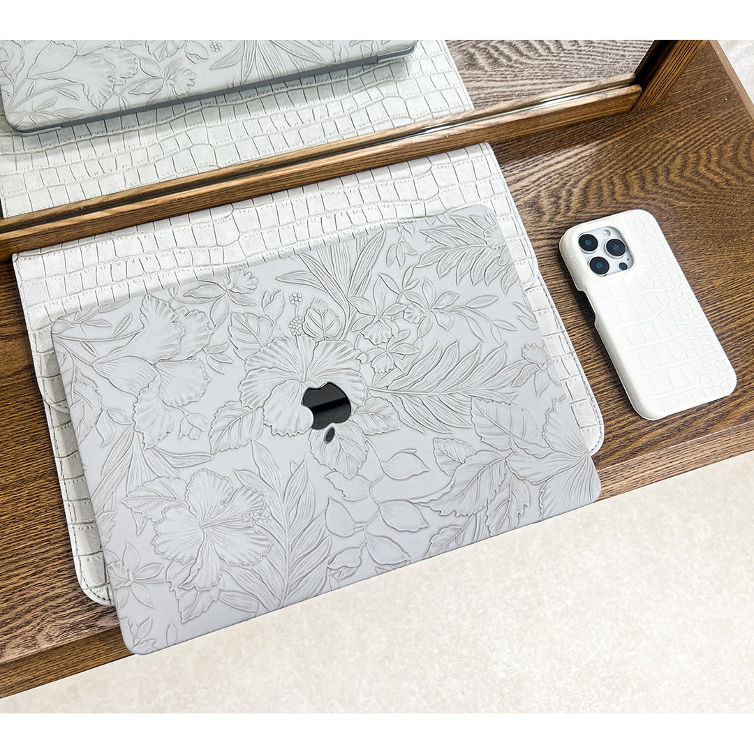 Floral Line Art MacBook Case(2colors)