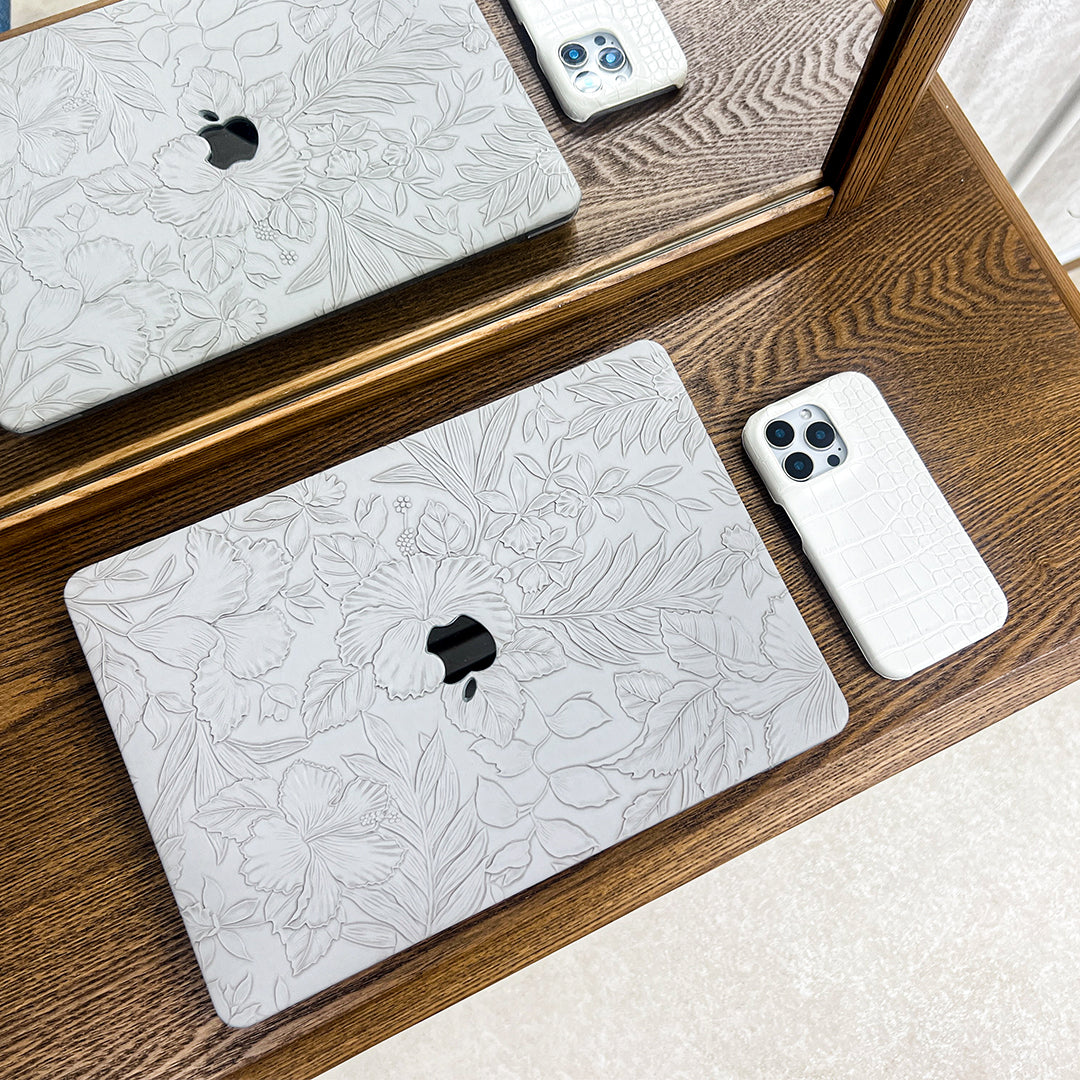 Floral Line Art MacBook Case(2colors)