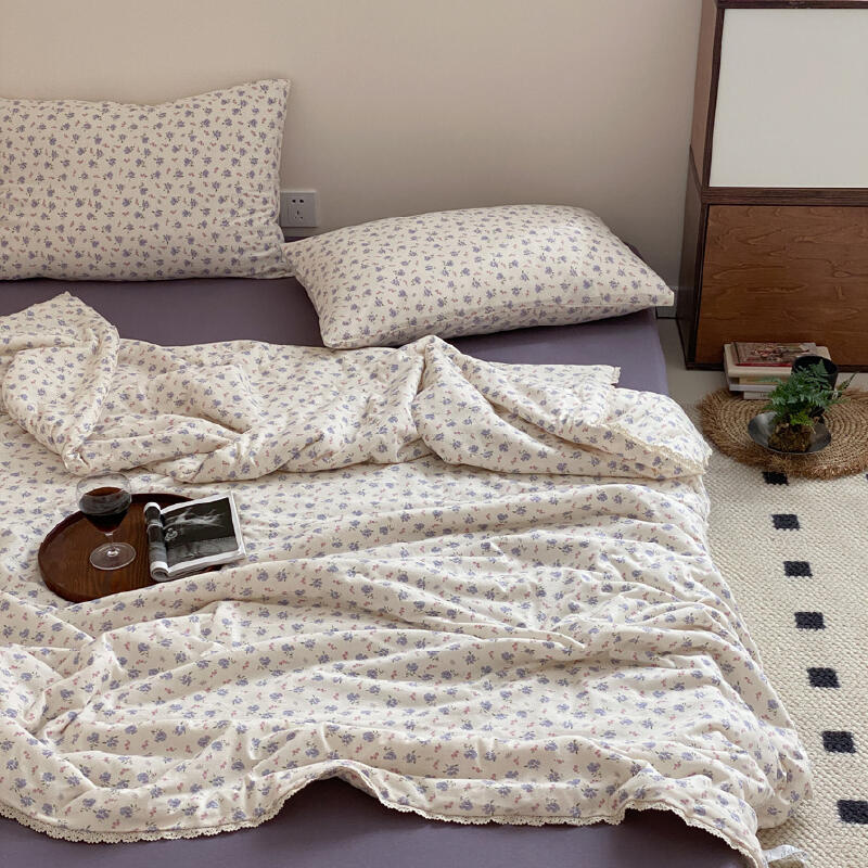 8design natural floral summer quilt