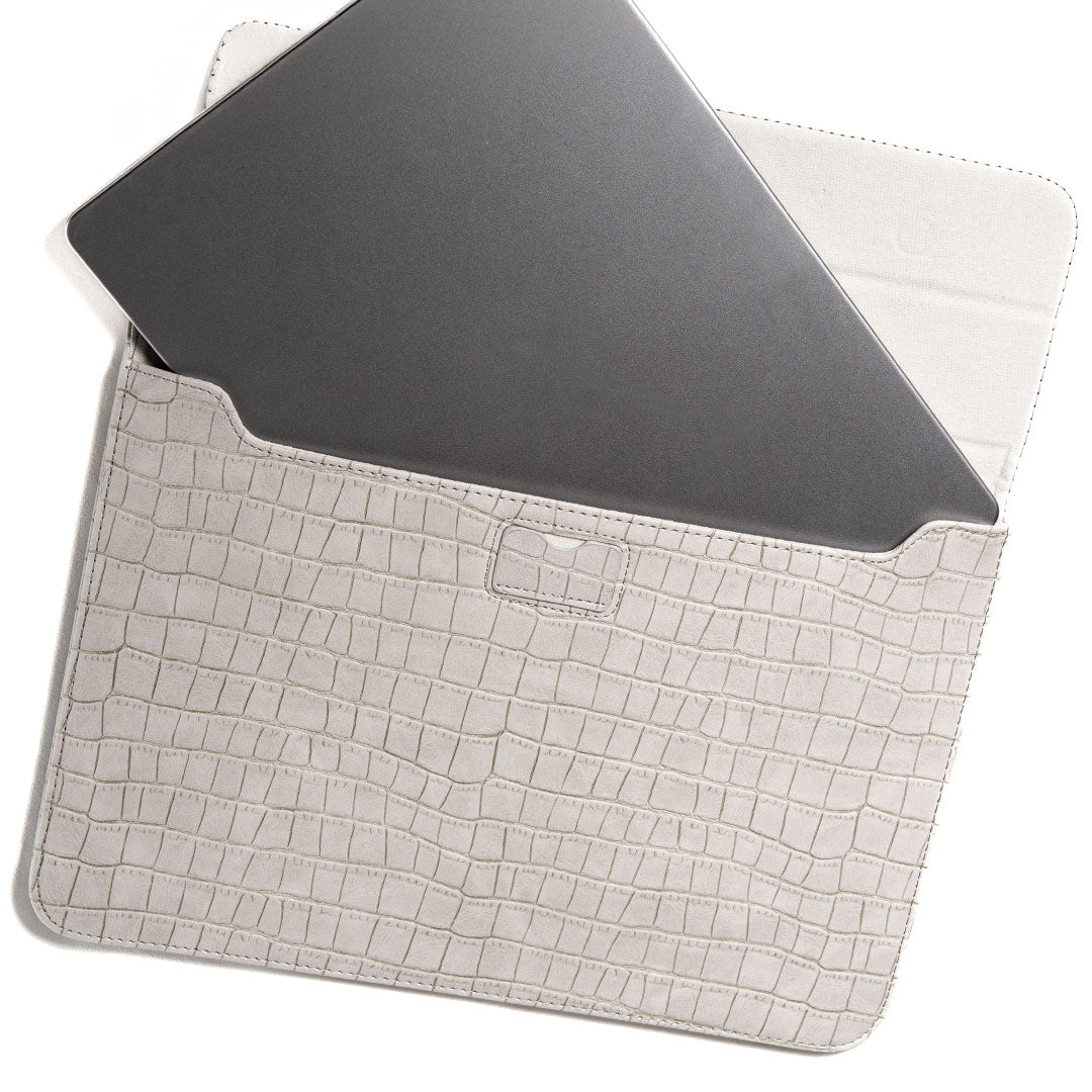 Elegant Croc Sleeve with Built-in Stand (grey)
