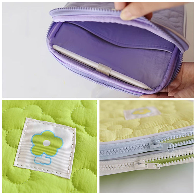 4color flower stitch iPad case