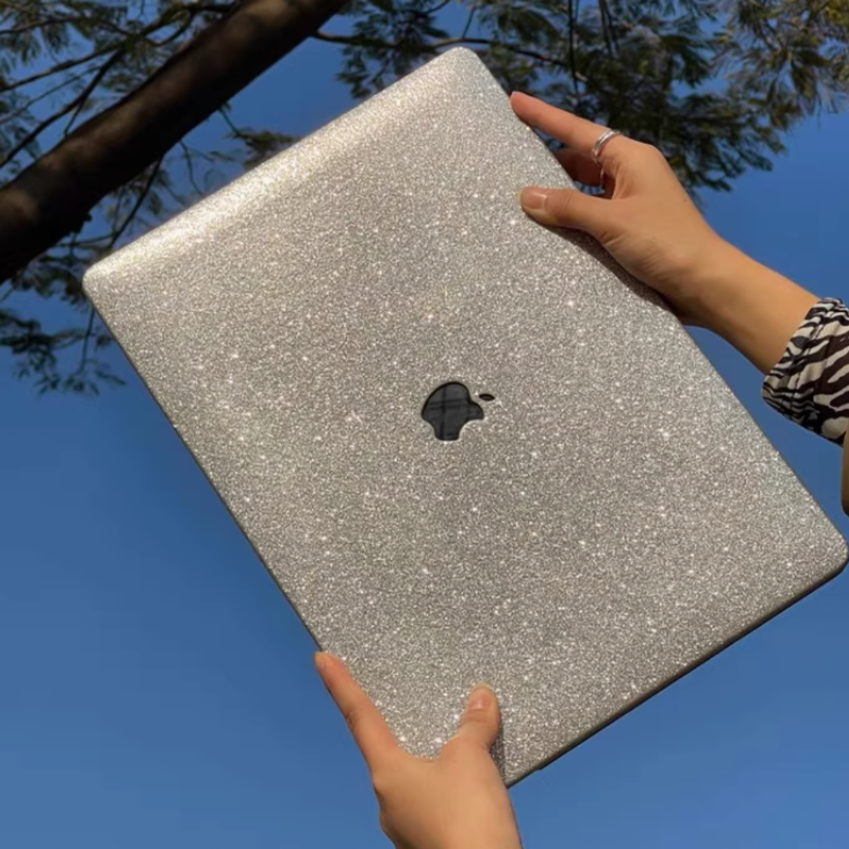 silver galaxy mac book case