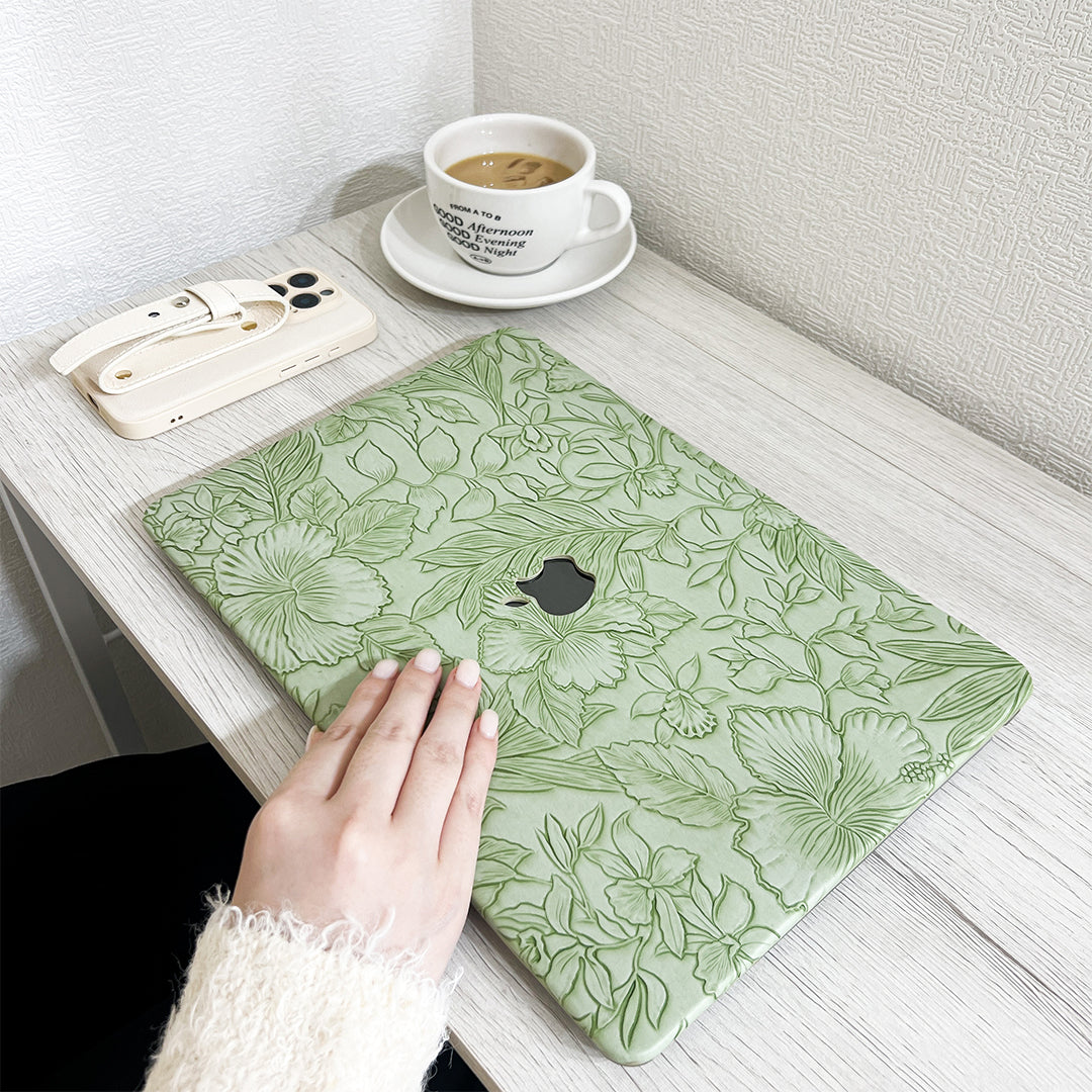 Floral Line Art MacBook Case(2colors)