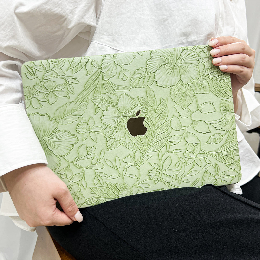 Floral Line Art MacBook Case(2colors)