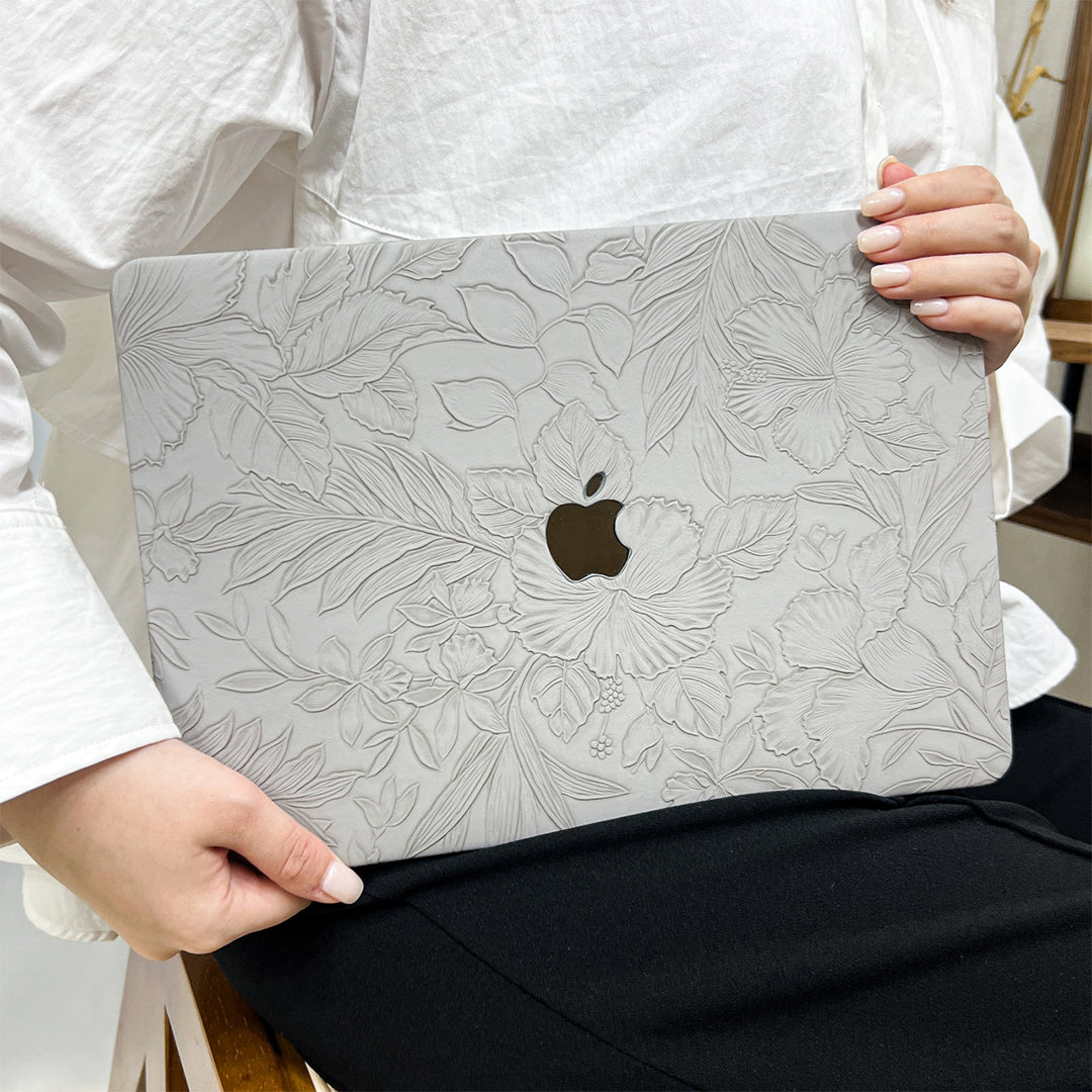 Floral Line Art MacBook Case(2colors)