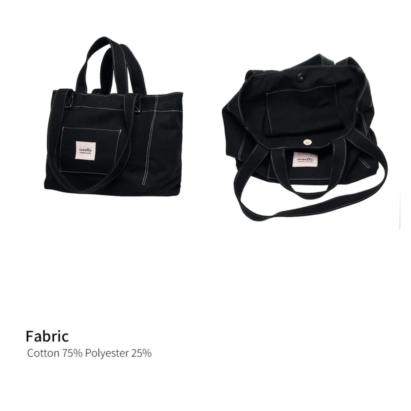 【cosette】basic canvas bag (sky blue / blue / brown)