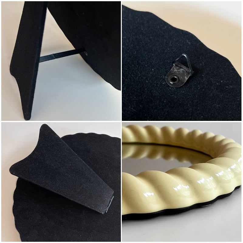 retro rope frame mirror