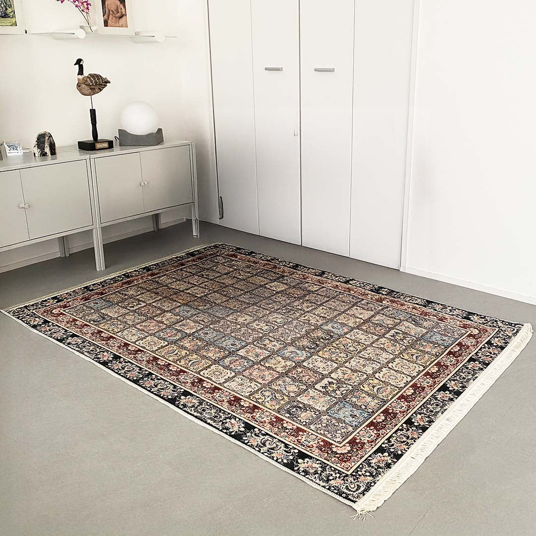 【即納】oriental flower rug carpet (120×180cm)