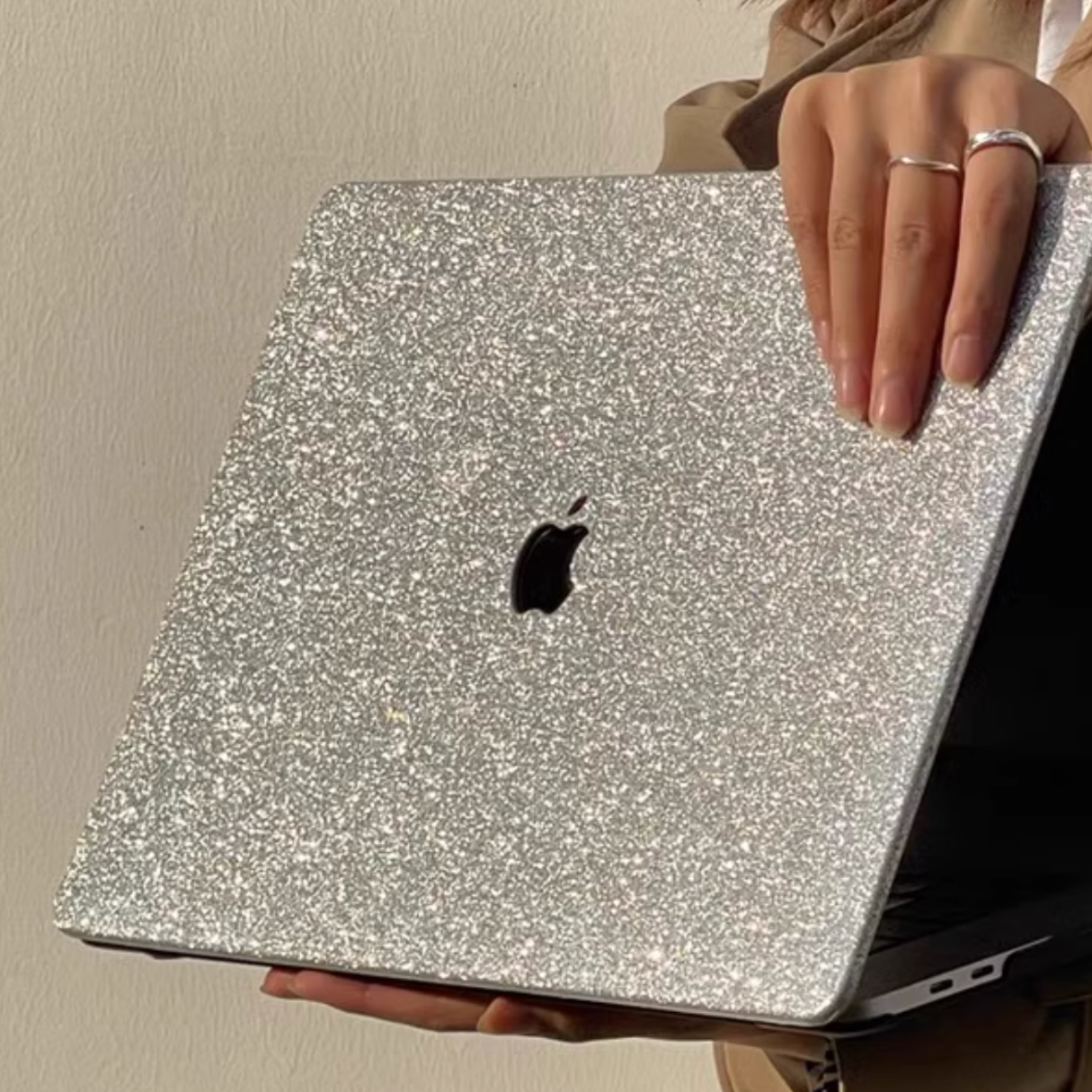 silver galaxy mac book case