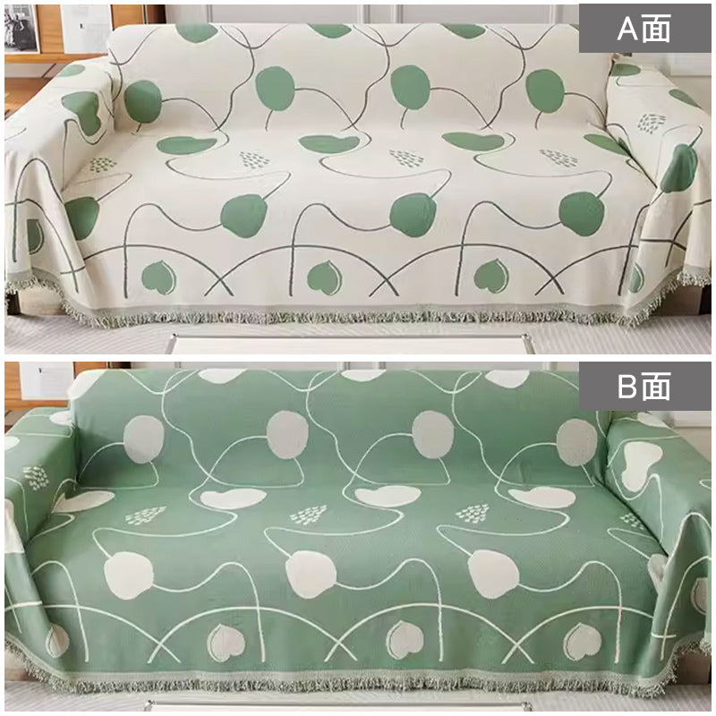 4color reversible heart sofa cover