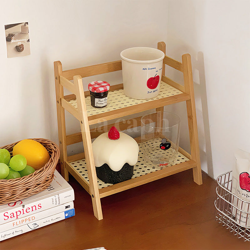 natural rattan storage rack