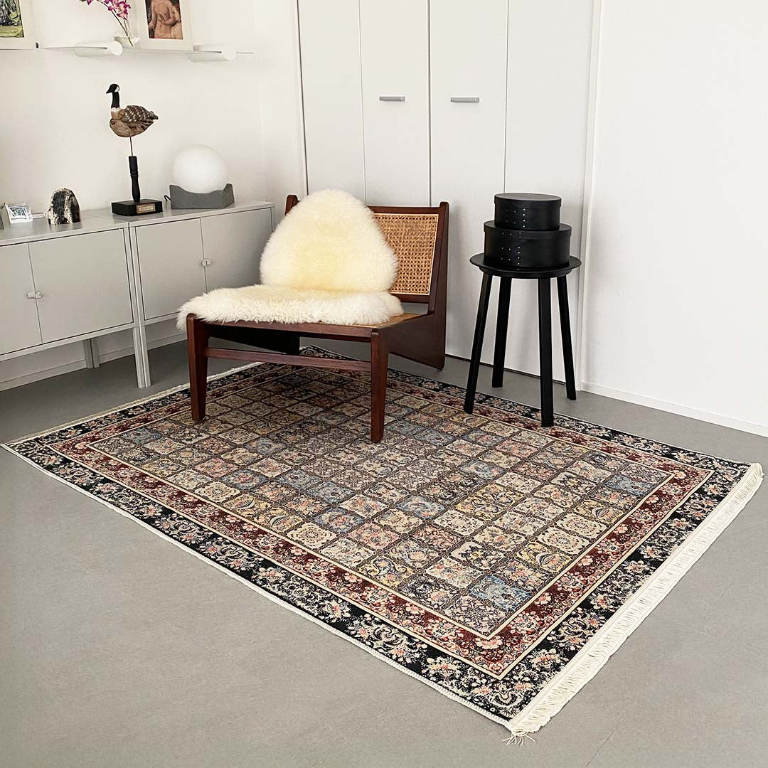 【即納】oriental flower rug carpet (120×180cm)