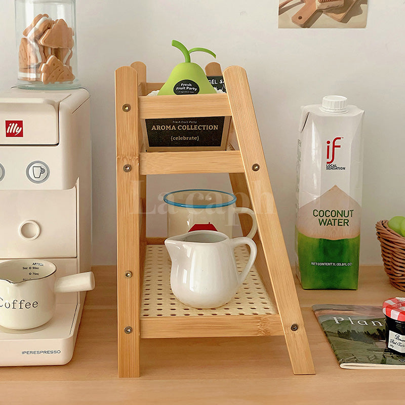 natural rattan storage rack