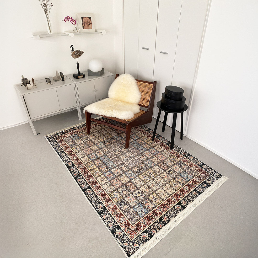 【即納】oriental flower rug carpet (120×180cm)