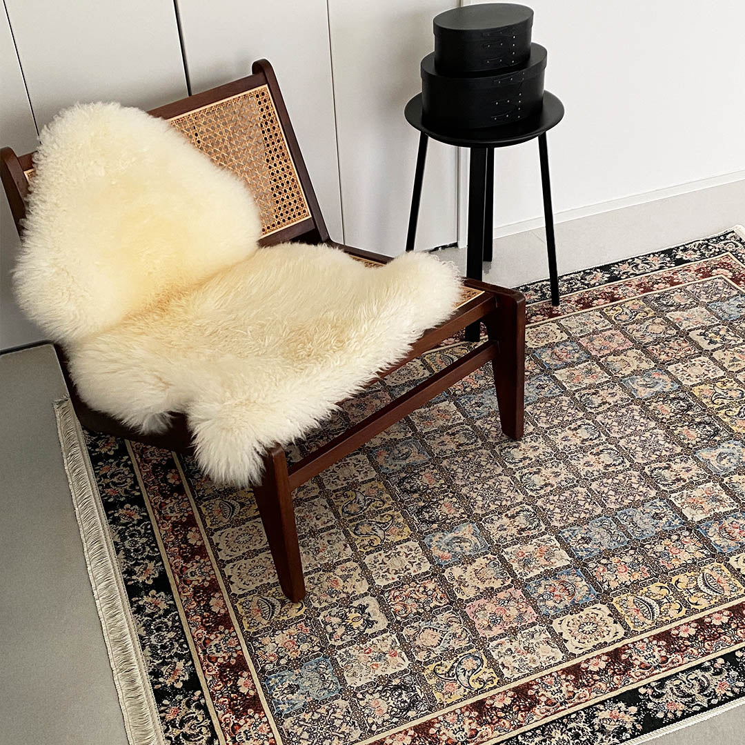 【即納】oriental flower rug carpet (120×180cm)