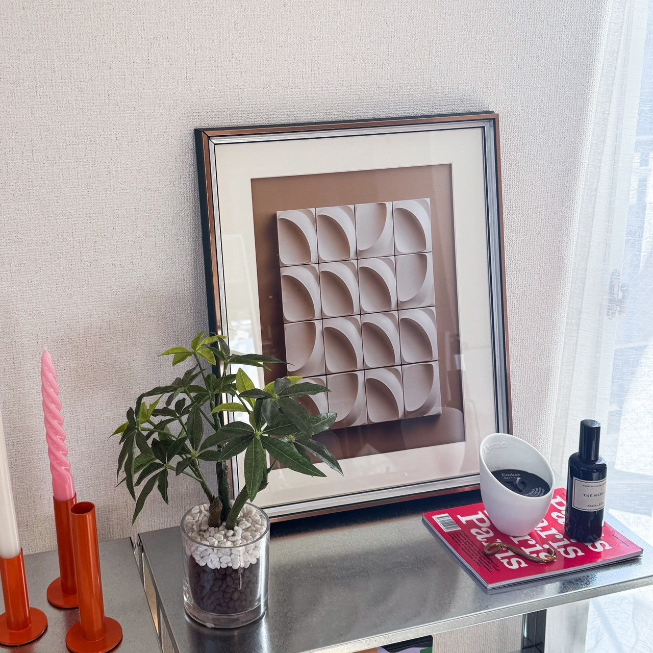 【即納】white cube poster & gold frame SET (41×51cm)
