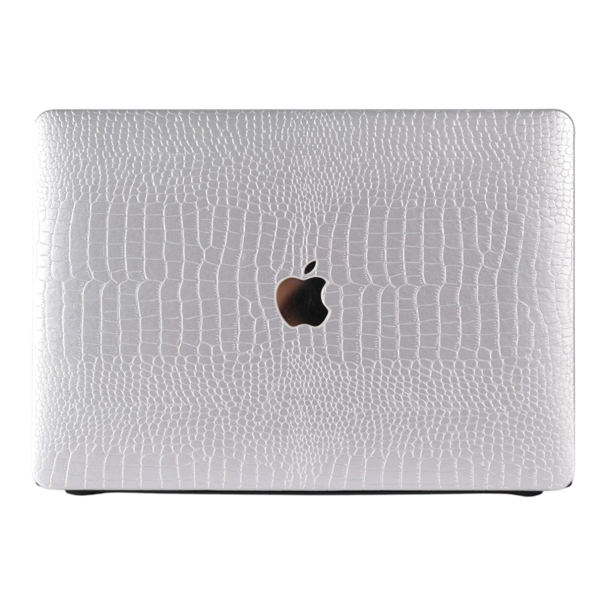 silver crocodile MacBook case