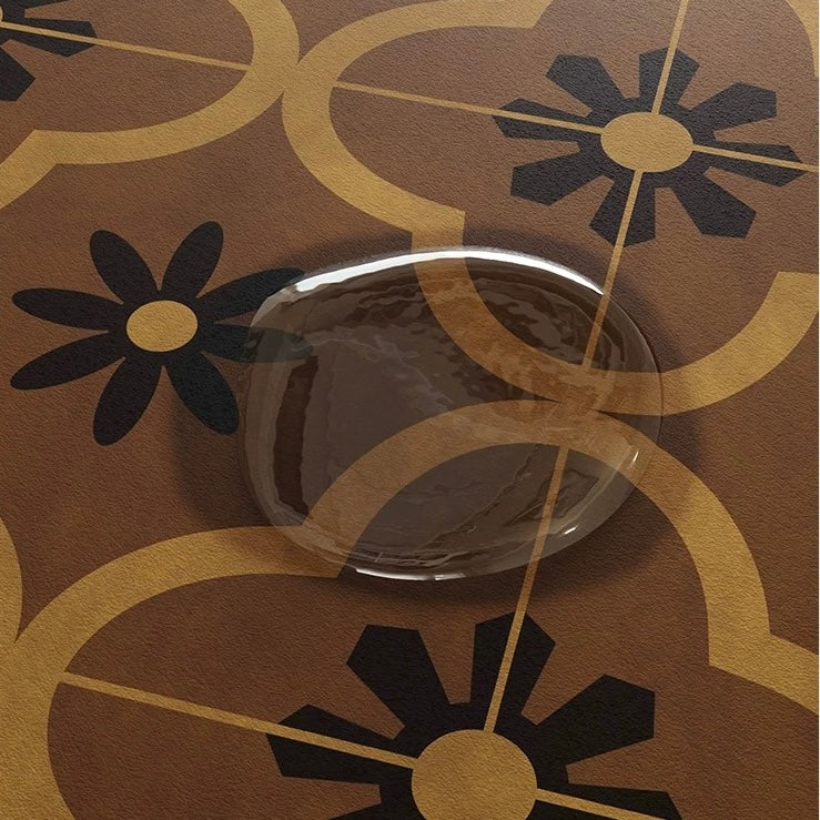 Terracotta Floral Tile bath mat (3colors)