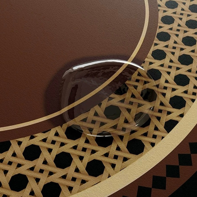 Espresso Rattan bath mat