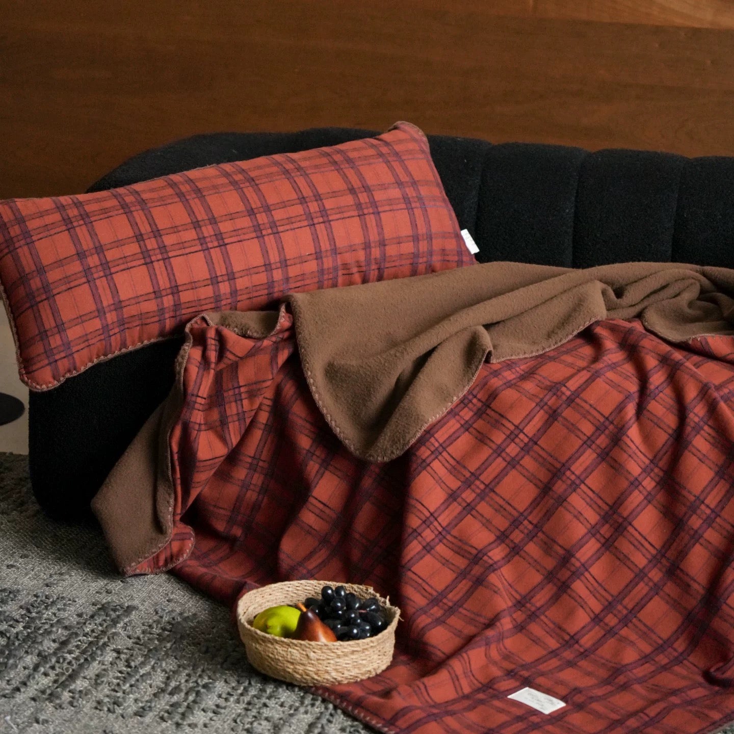 check reversible blanket (4design)