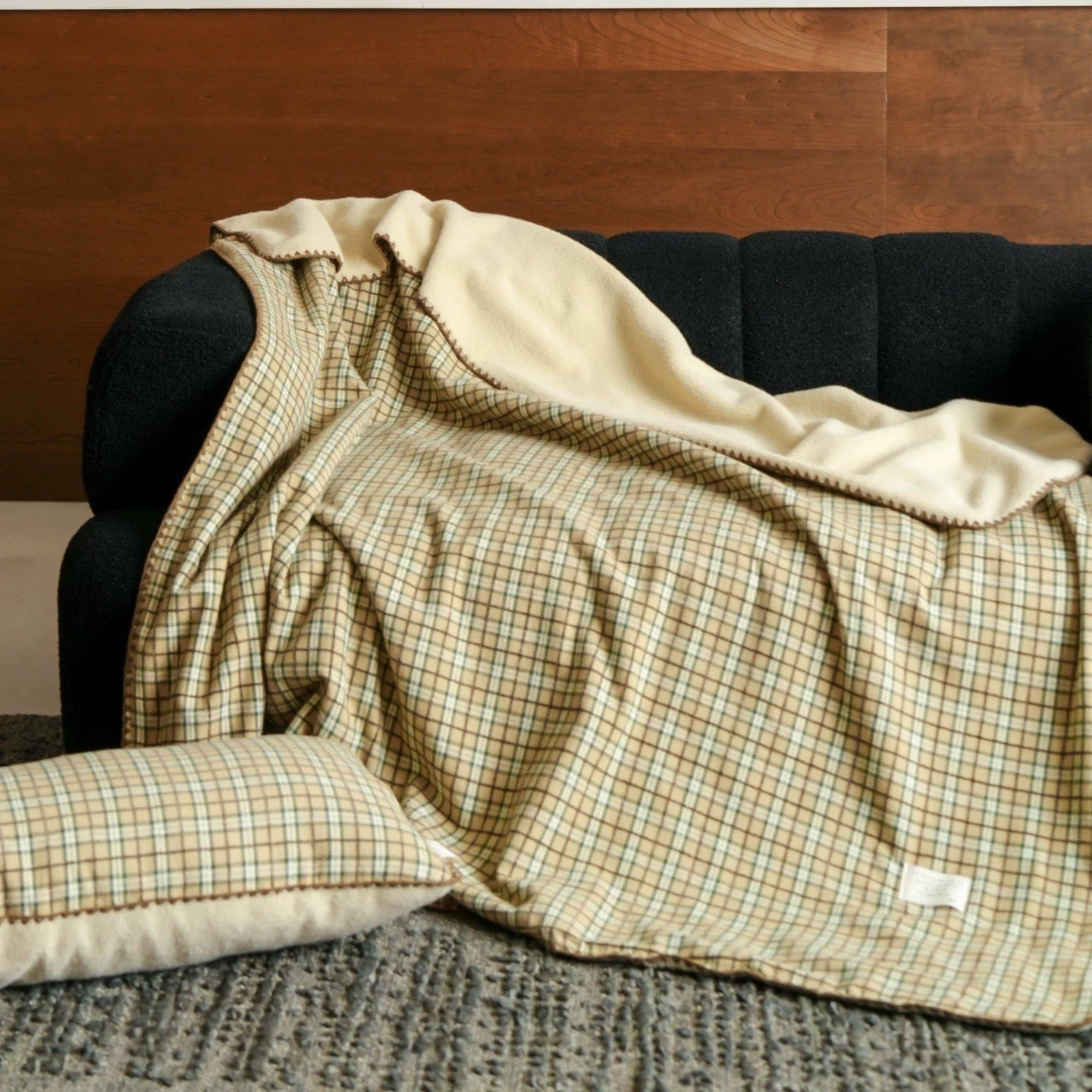 check reversible blanket (4design)