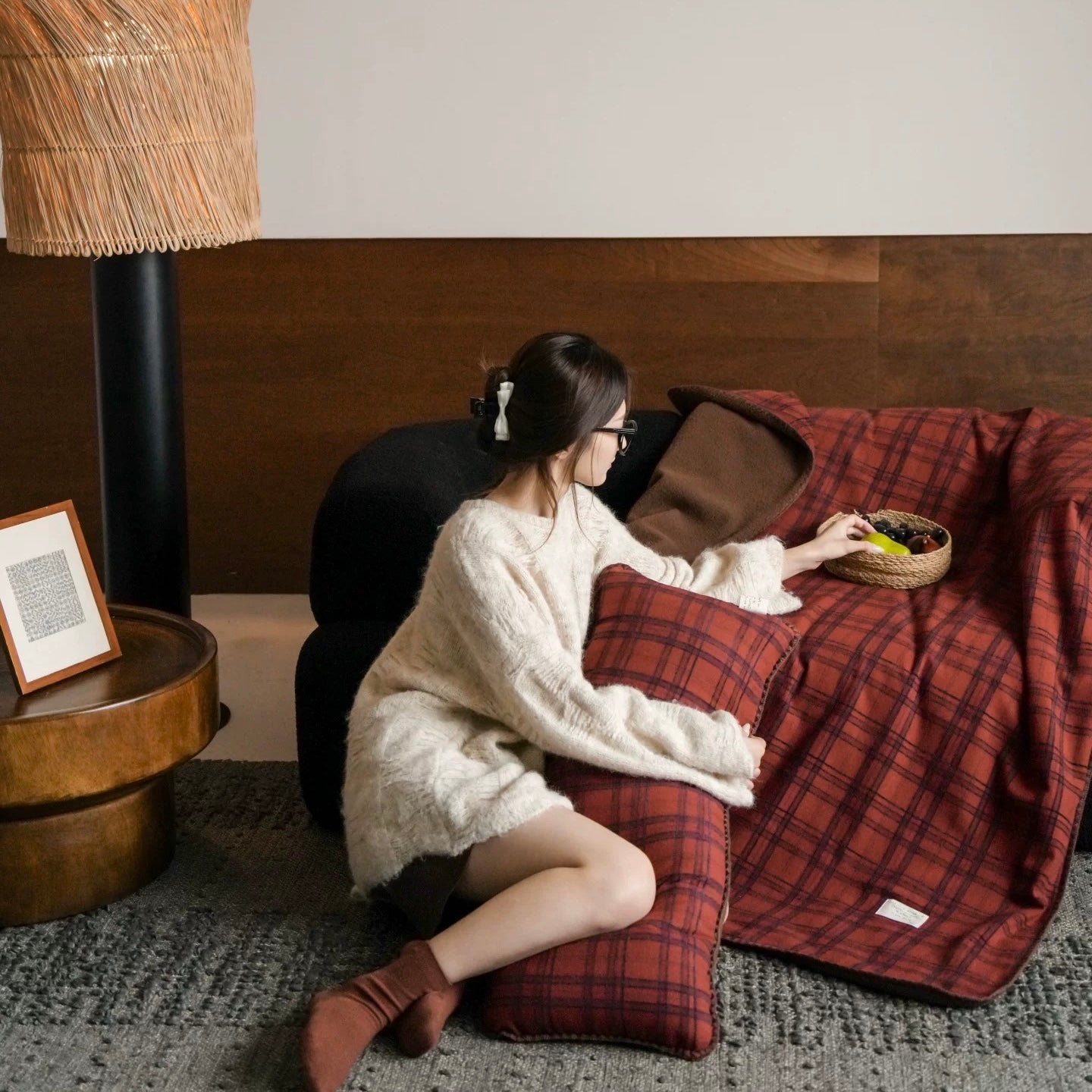 check reversible blanket (4design)