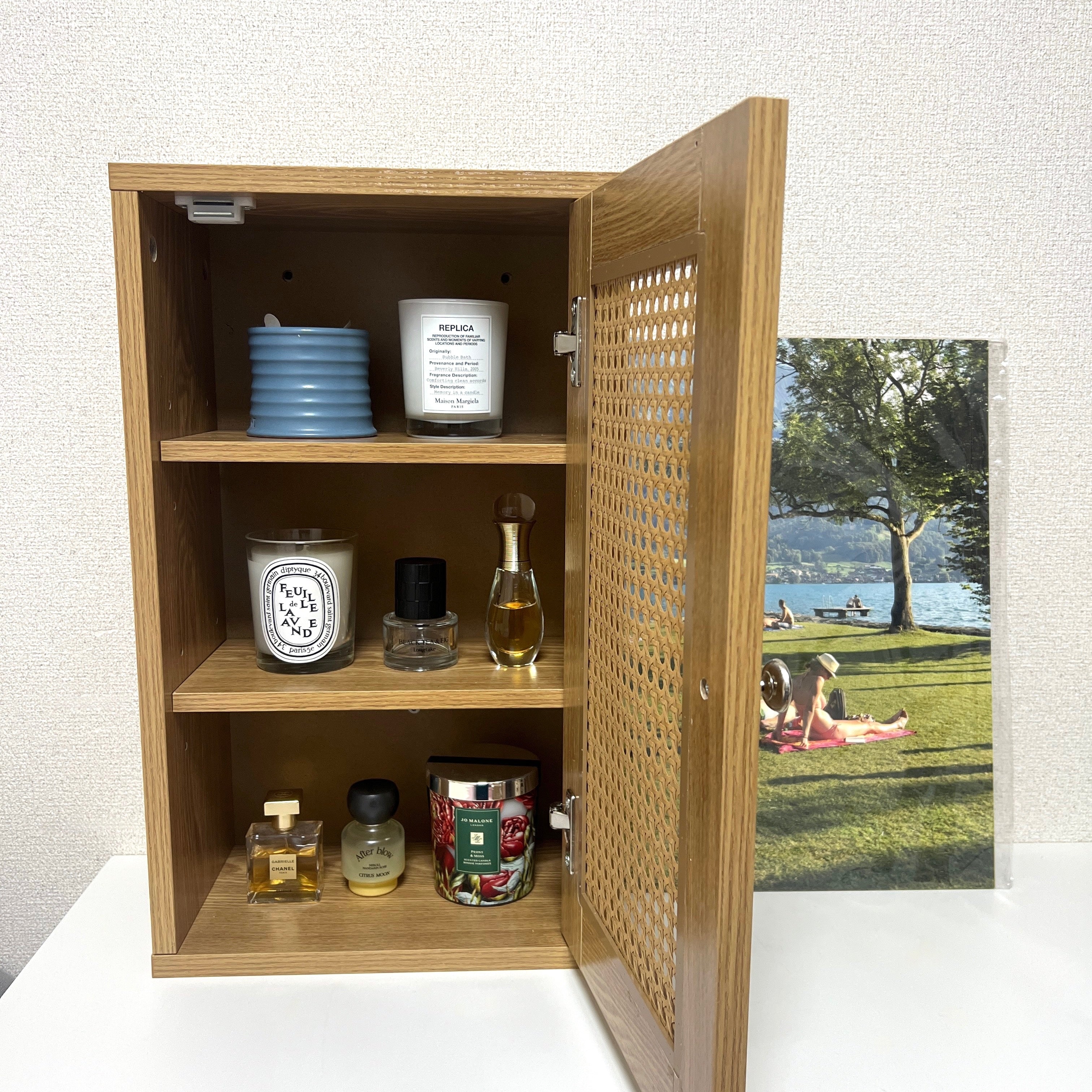 【即納】Cane Weave Rattan Cabinet (2size)