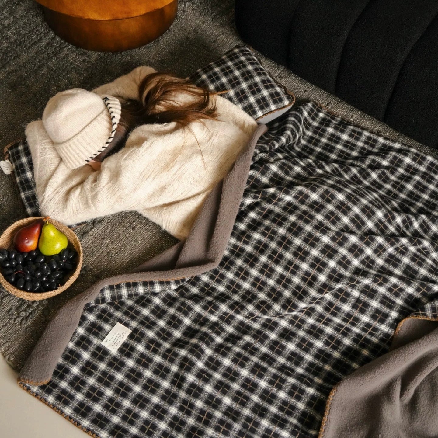 check reversible blanket (4design)