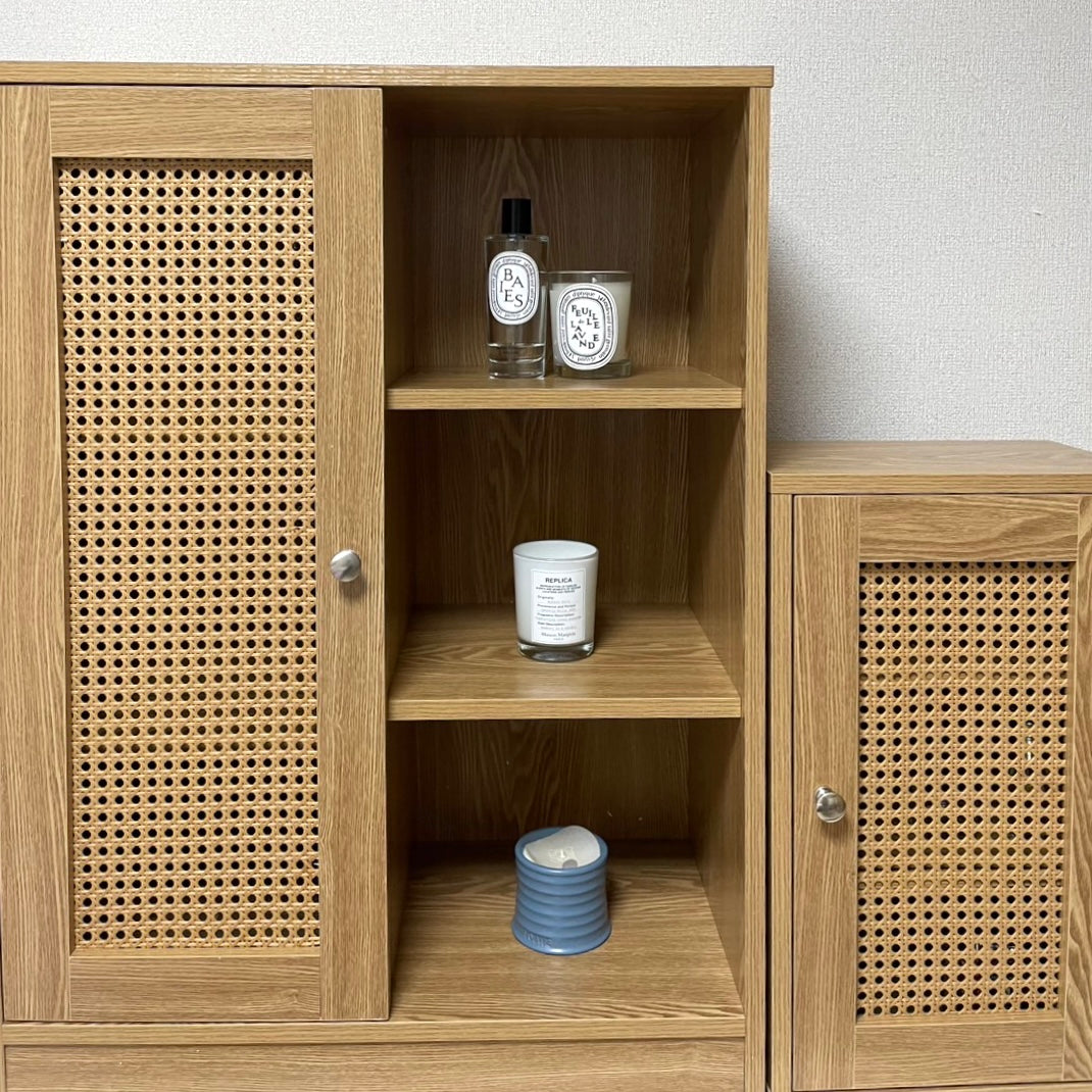 【即納】Cane Weave Rattan Cabinet (2size)