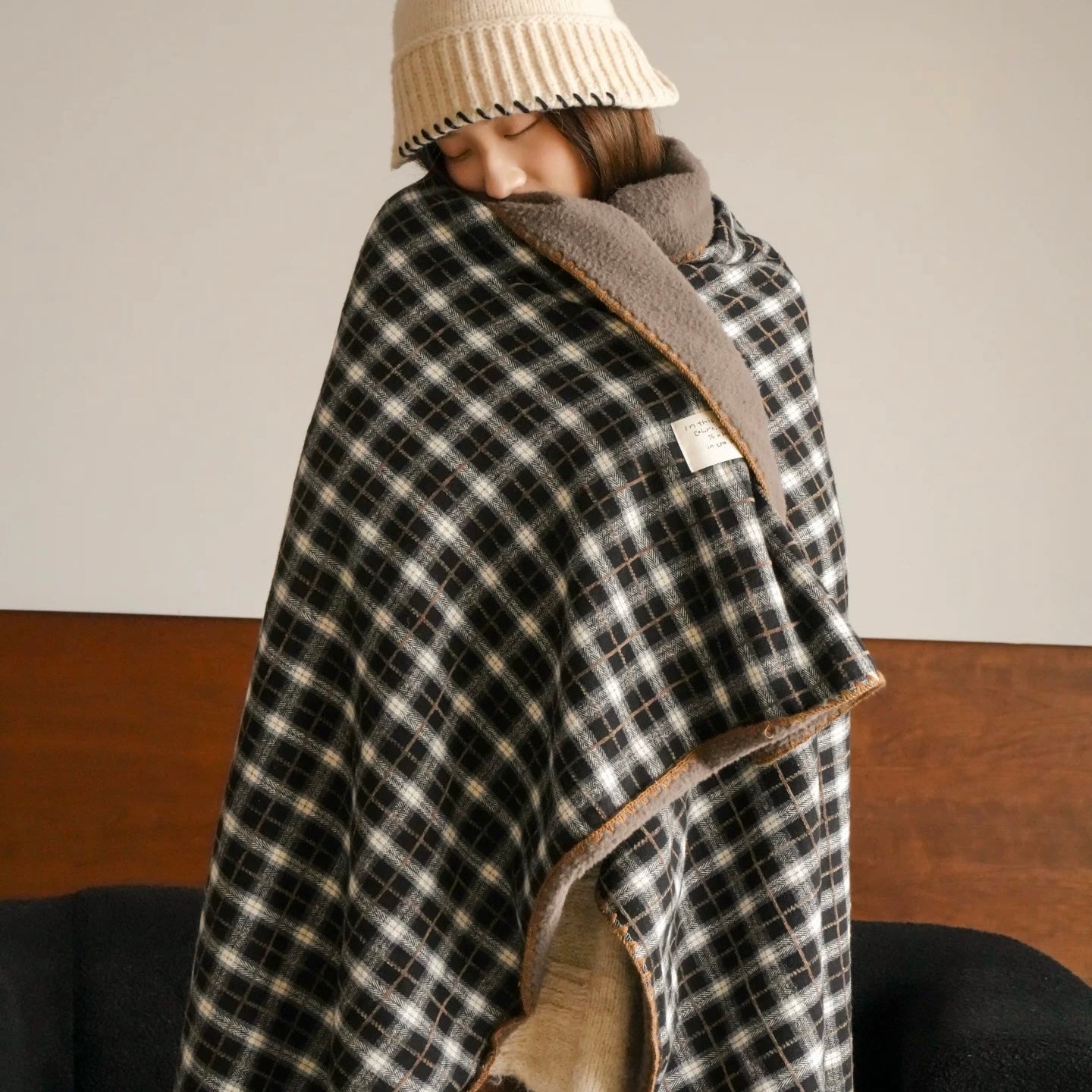 check reversible blanket (4design)