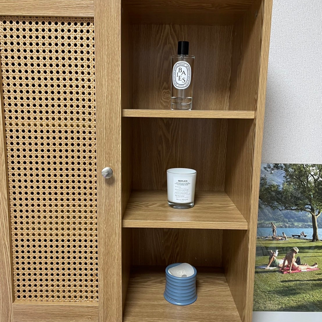 【即納】Cane Weave Rattan Cabinet (2size)