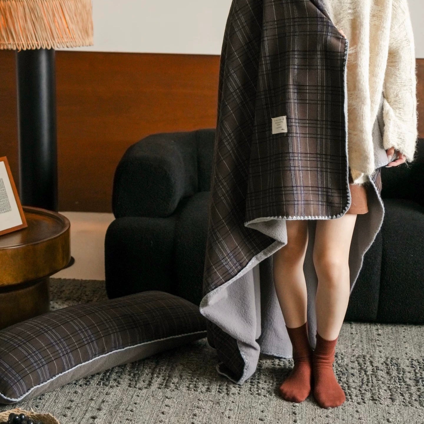 check reversible blanket (4design)