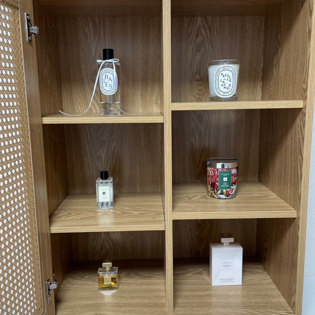 【即納】Cane Weave Rattan Cabinet (2size)