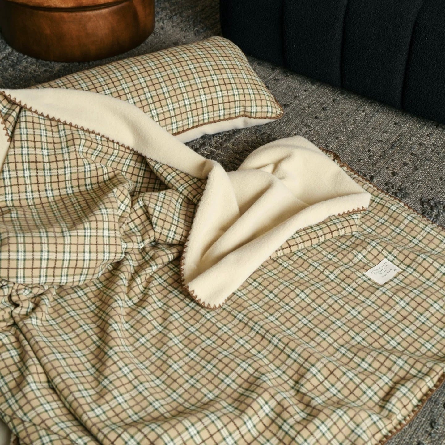 check reversible blanket (4design)