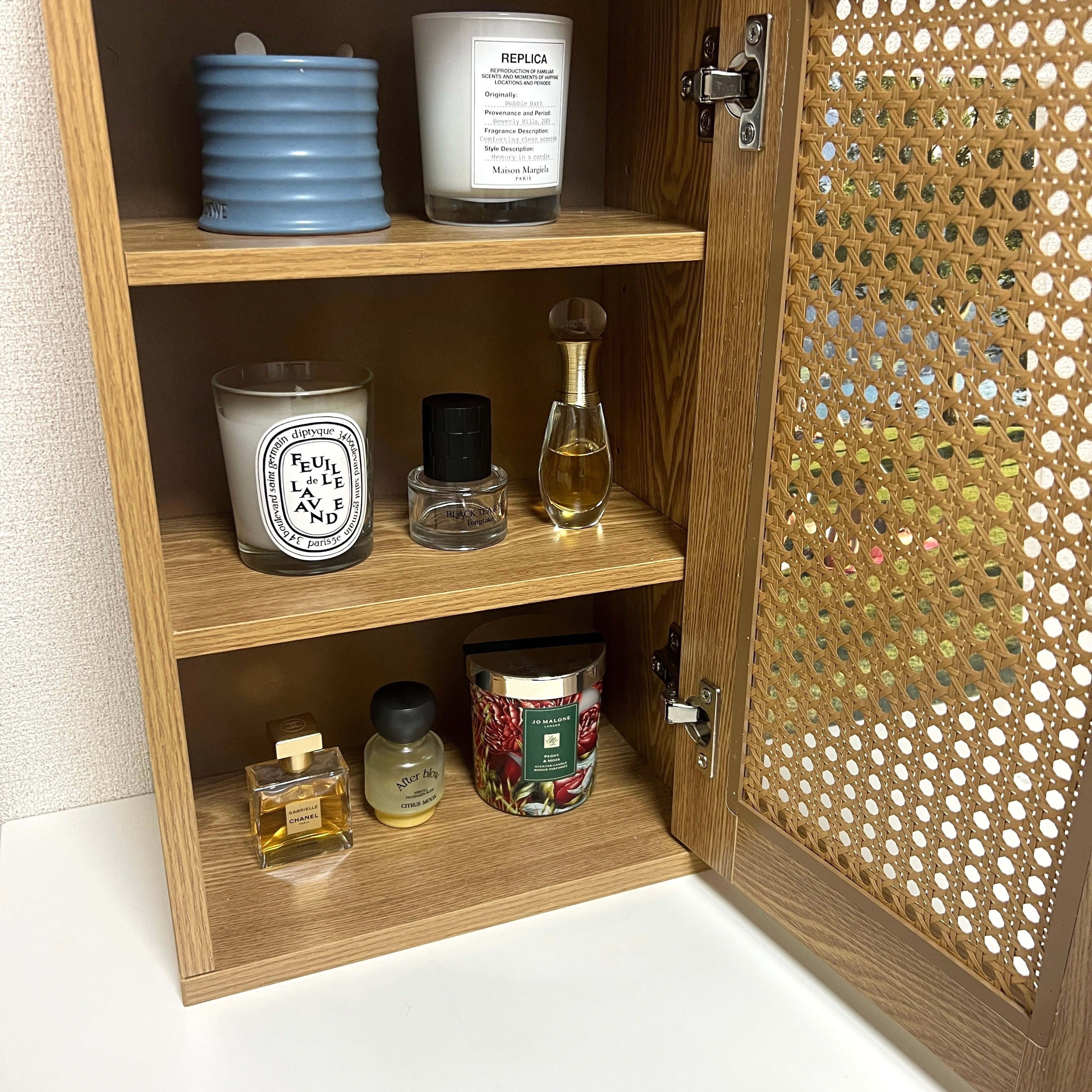 【即納】Cane Weave Rattan Cabinet (2size)