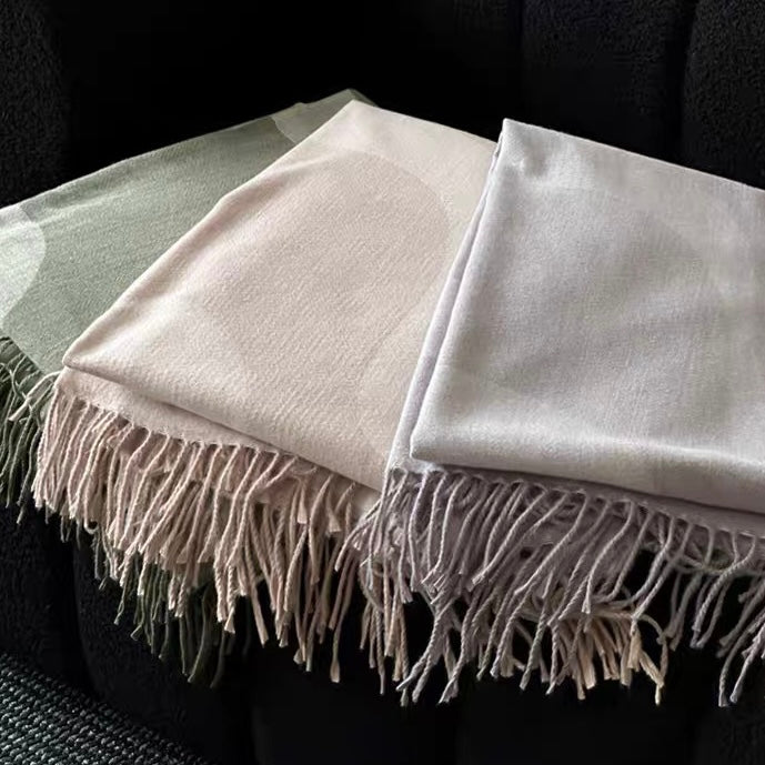 wave fringe blanket (3color)
