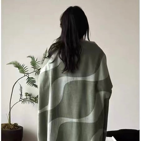 wave fringe blanket (3color)