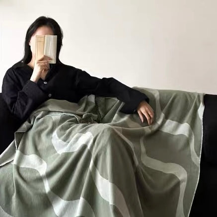 wave fringe blanket (3color)